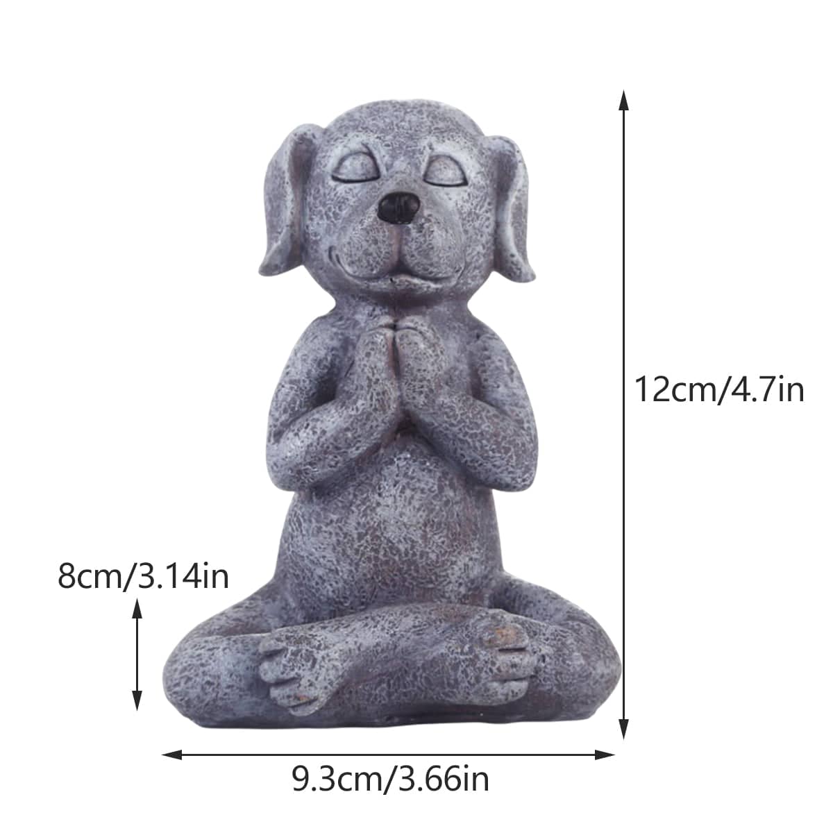 Meditation Dog Ornament Resin Figurine for Home Office Zen Decor - view 3