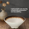 Melamine Ramen Noodle Bowl and Spoon Set of 8, 9 Inch (23 cm) Japanese Style - view 5