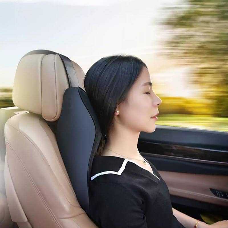 Memory Foam Car Headrest Neck Support Cushion, 32 x 23 cm - Black - view 5