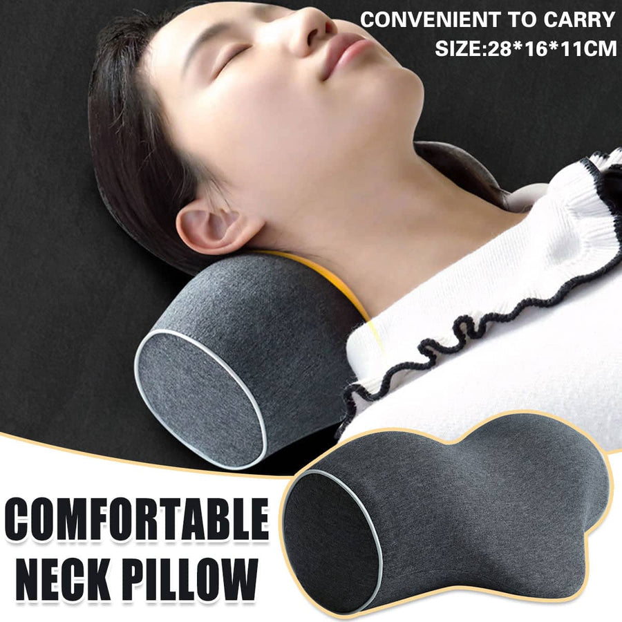 Memory Foam Neck Support Pillow with Cotton Cover