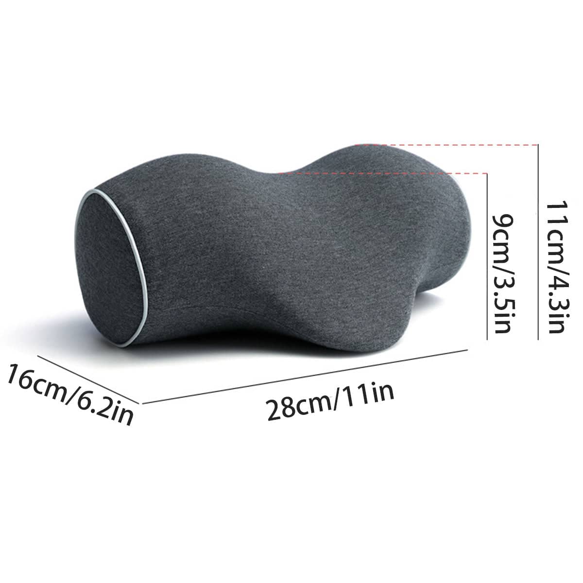 Memory Foam Neck Support Pillow with Cotton Cover - view 3