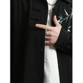 Men's Bamboo Embroidered Long Sleeve Shirt - Black, Size 2XL (Chest 126 cm) - view 5