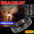 Men's Magnetic Metal Bracelet, Detachable Design - Black - view 2