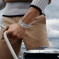 Men's Multi-Layer Leather Cross Bracelet - Coffee Brown - view 5