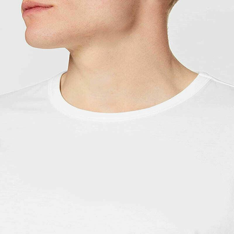 Men's Plain Cotton T-Shirt Short Sleeve Basic Tee - Navy - view 4