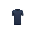 Men's Plain Cotton T-Shirt, Short Sleeve - Large, Navy (Chest 53 cm, Length 73 cm)