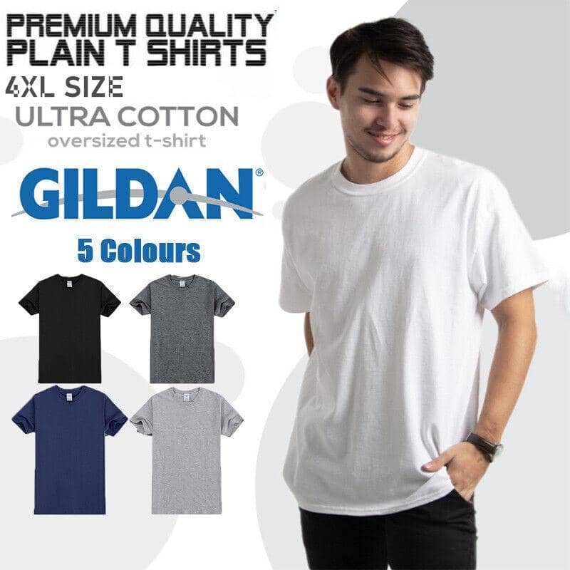 Men's Plain Cotton T-Shirt, Short Sleeve - Navy, Size 4XL - view 2