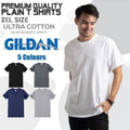 Men's Plain Cotton T-Shirt, Short Sleeve - White, 2XL (Length 77 cm) - view 2