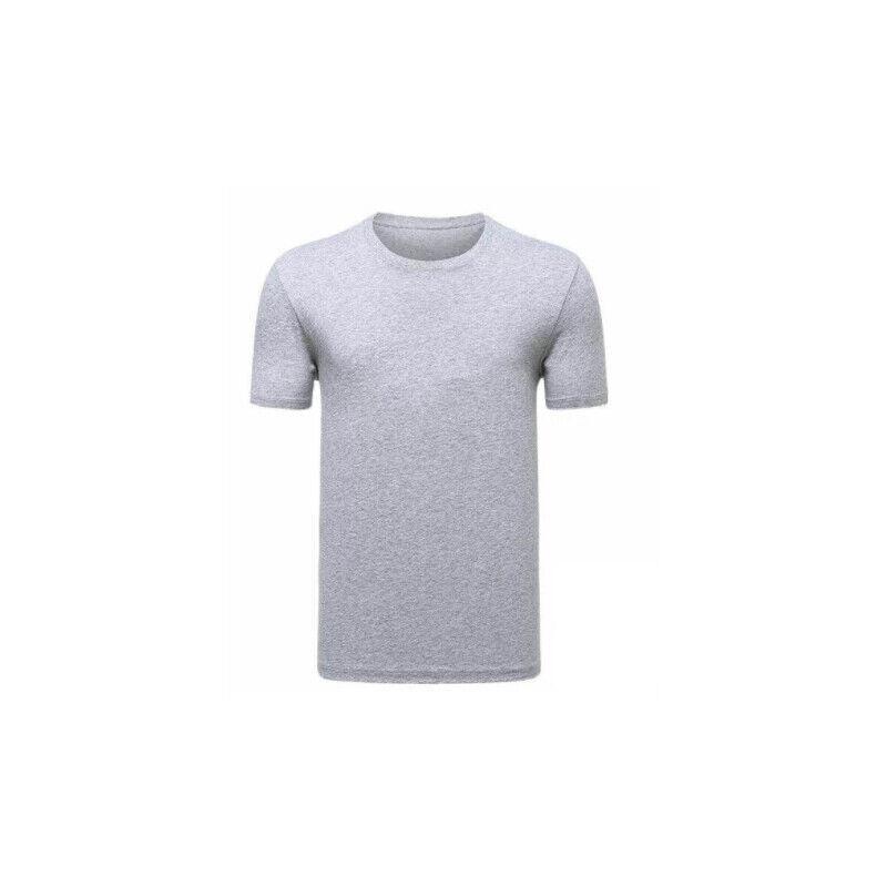 Men's Plain Heavy Cotton T-Shirt - Grey, Size 2XL (Chest 112 cm)