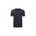 Men's Plain Heavy Cotton T-Shirt, Short Sleeve - Dark Grey, 2XL (Front Length 73 cm)
