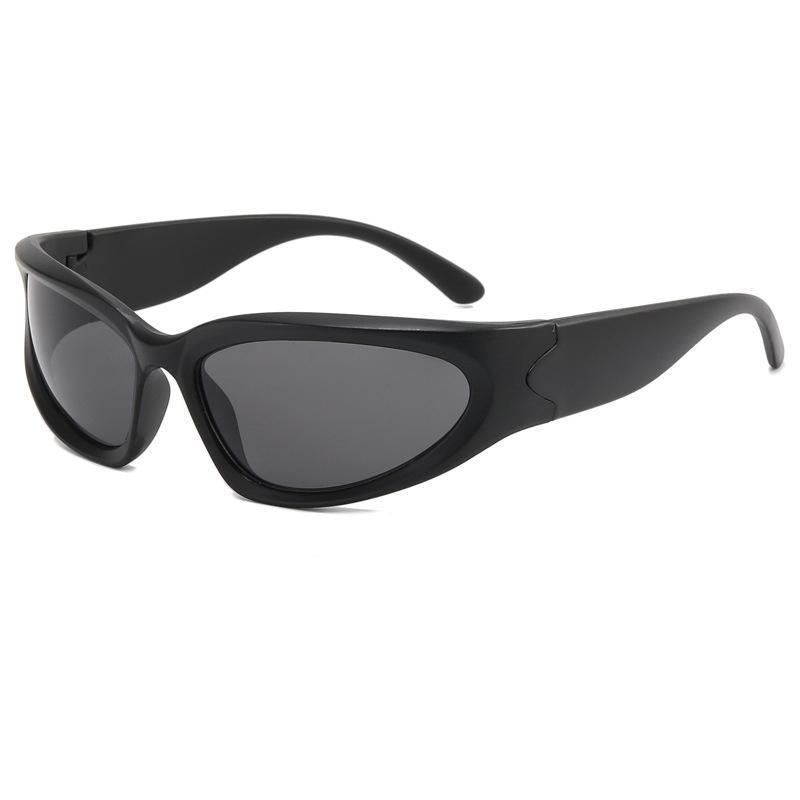 Men's Polarised Sports Sunglasses - Black Frame, Black Lens