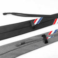 Men's Pre-Tied Zipper Tie, Slim Striped Cotton - Black - view 5