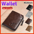 Men's RFID Blocking Zipper Short Wallet with 14 Card Slots - Grey - view 2