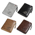 Men's RFID Blocking Zipper Short Wallet with 14 Card Slots - Grey - view 3