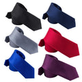 Men's Skinny Satin Necktie - Black - view 3