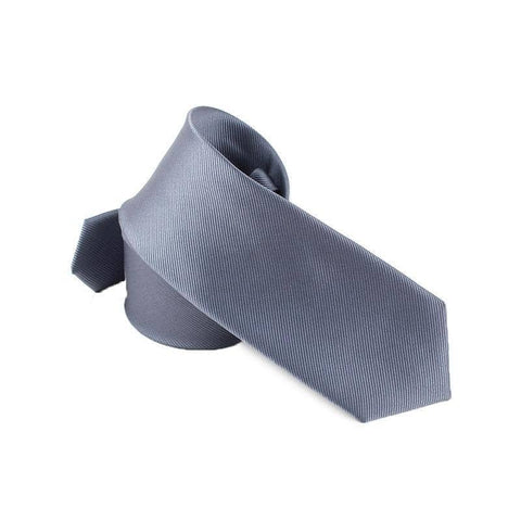 Men's Skinny Satin Necktie - Dark Grey