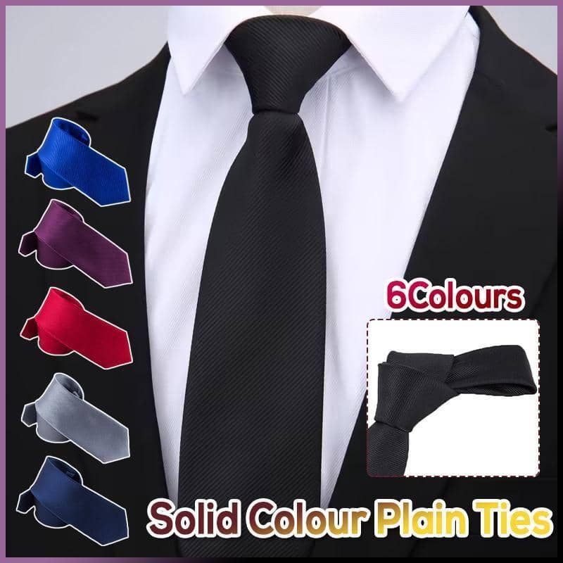 Men's Skinny Satin Necktie - Navy Blue - view 2