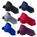 Men's Skinny Satin Necktie - Navy Blue - view 3