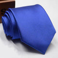 Men's Skinny Satin Necktie - Navy Blue - view 4