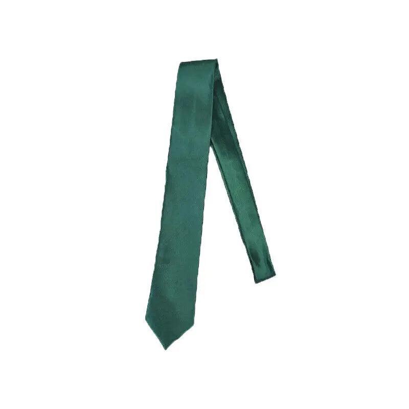 Men's Skinny Tie Handmade Satin 145 x 5cm - Green