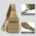 Men's Sling Chest Bag with Adjustable Cross Body Strap - Khaki - view 5