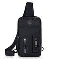 Men's Waterproof Crossbody Sling Bag - Black