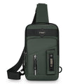 Men's Waterproof Crossbody Sling Bag - Dark Green
