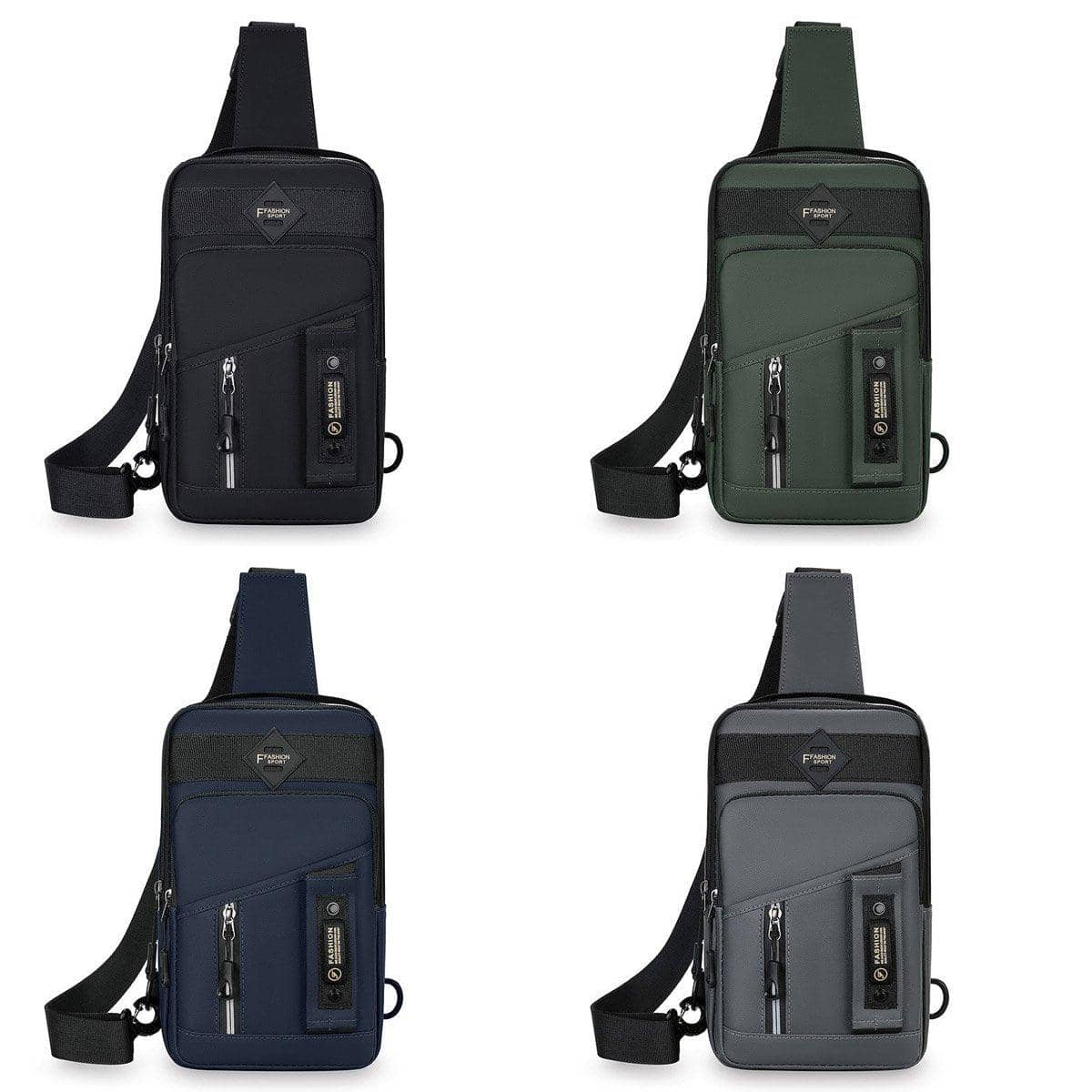 Men's Waterproof Crossbody Sling Bag - Navy Blue - view 3