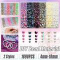 Mermaid Faded Colour Pearl Bead Set, 1890 Pieces - Pastel Rainbow - view 2