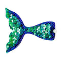 Mermaid Glitter Hair Clips, Fish Tail Duckbill Barrettes - Green, 2 Pack