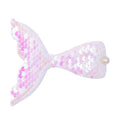 Mermaid Glitter Hair Clips, Fish Tail Duckbill Barrettes - White-Pink, 2 Pack