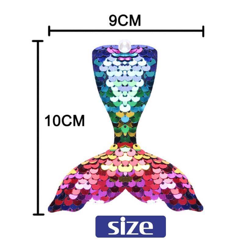 Mermaid Glitter Hair Clips, Fish Tail Duckbill Barrettes - Yellow, 2 Pack - view 4