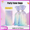 Mermaid Party Favour Bags Pack of 150 - Candy Gift Packaging for Birthdays and Christmas