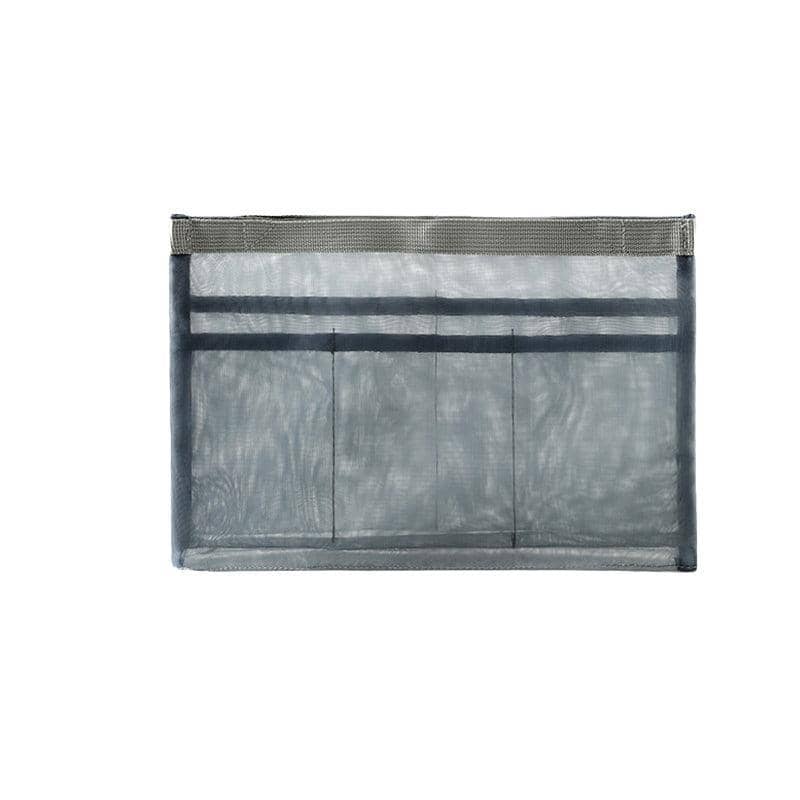 Mesh Beach Tote Bag, Foldable PVC Sand Toy Storage Handbag - Grey, 22 x 15 cm