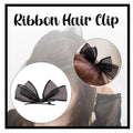Mesh Bow Hair Clip, Tulle Bowknot Hairpin - Black
