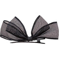 Mesh Bow Hair Clip, Tulle Bowknot Hairpin - Black - view 2