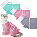 Mesh Cat Grooming Bath Bag for Washing and Nail Trimming - Green - view 4