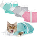 Mesh Cat Grooming Bath Bag for Washing and Nail Trimming - Green - view 5