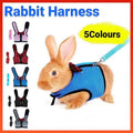 Mesh Rabbit Harness and Leash Set - Pink, Size L (Chest 35-40 cm) - view 2