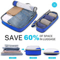 Mesh Visible Travel Storage Bags Set of 6 Waterproof Nylon Compressible - Navy Blue - view 4