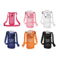 Mesh Water Bottle Holder Bags with Shoulder Strap - White, Pack of 4 - view 3