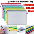 Mesh Zip Document Pouches for A4 Paper, 34 x 24 cm, Pack of 16