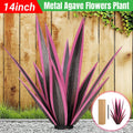 Metal Agave Plant Garden Ornament Realistic Wrought Iron for Yard, Patio and Lawn