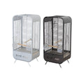 Metal Bird Cage with Perch and Feeder - Grey - view 3