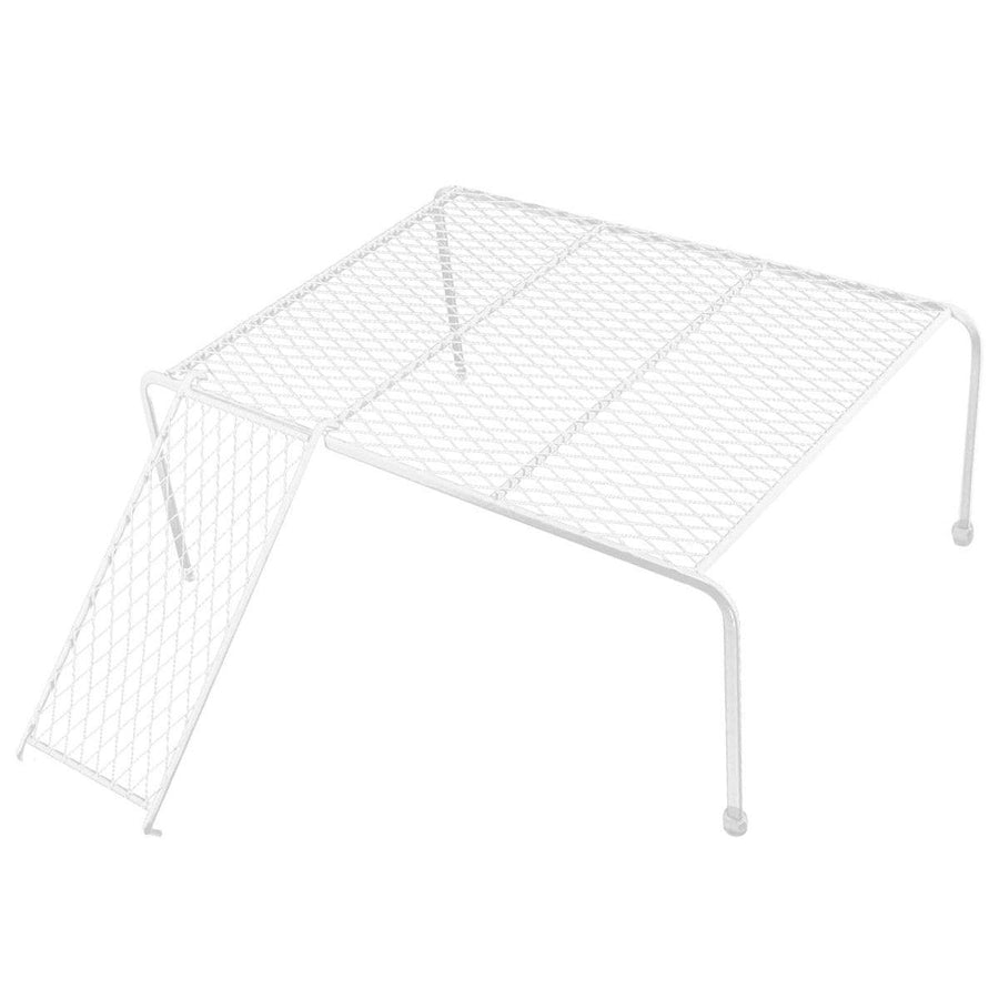 Metal Chicken Feeding Platform with Ramp - White, Large (L)
