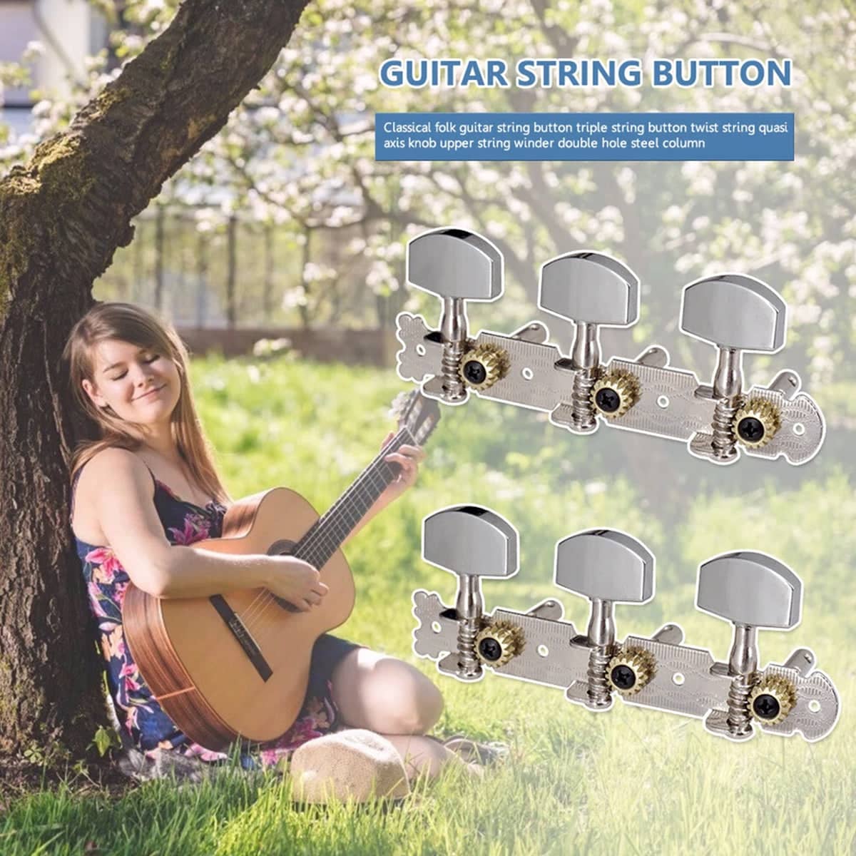 Metal Classic Guitar Tuning Pegs Machine Heads, Pack of 2 - view 5