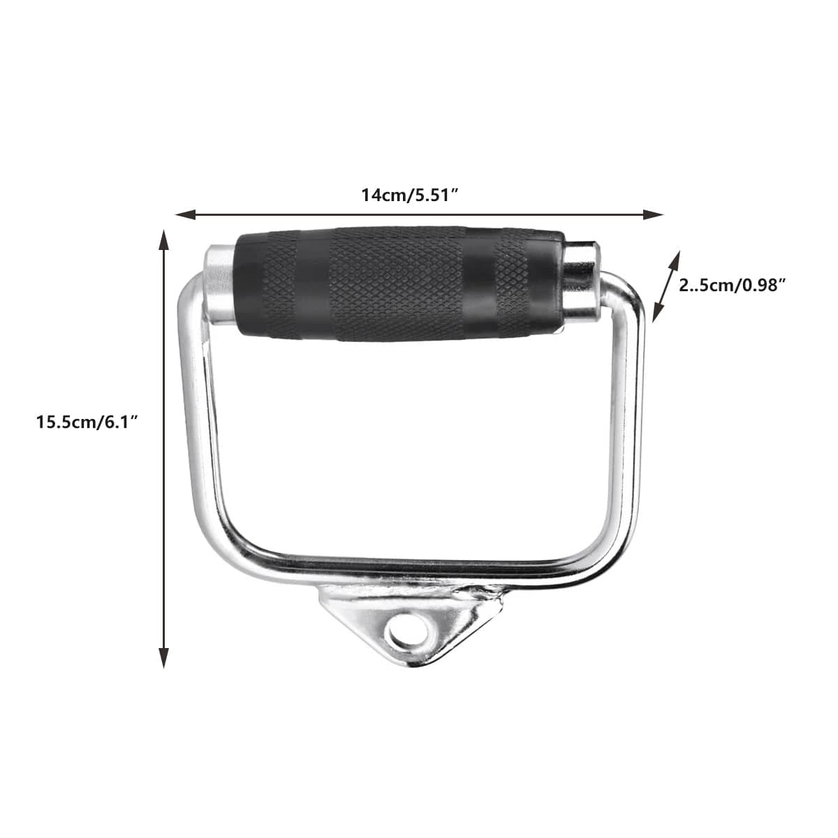 Metal D-Handle Cable Attachments for Gym Machines, Pack of 2 - view 3