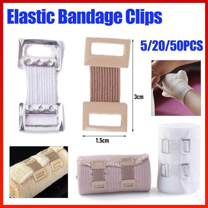 Metal Elastic Bandage Clips for Compression Wraps - Brown, Pack of 5 - view 2