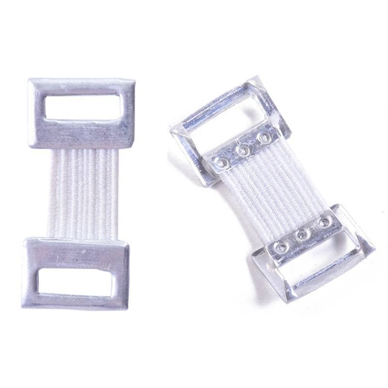 Metal Elastic Bandage Clips for Compression Wraps - White, Pack of 5