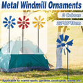 Metal Garden Windmill Stake Ornament for Lawn, Yard and Park - Red - view 2
